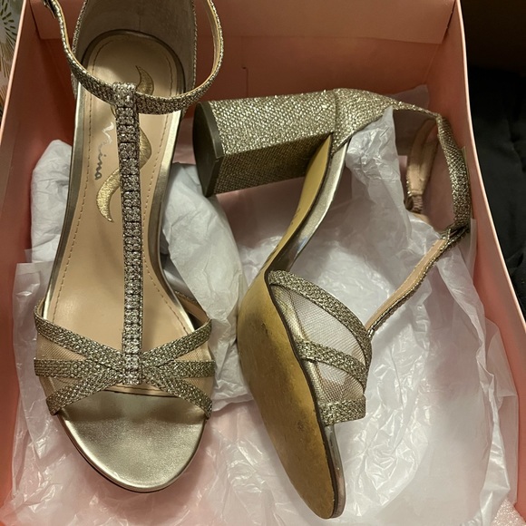 Gold Wedge Heels - Picture 3 of 3